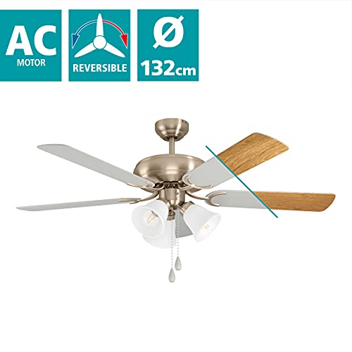 eglo-las-palmas-deckenventilator-132-cm-mit-licht-e27-silber-eiche image 8