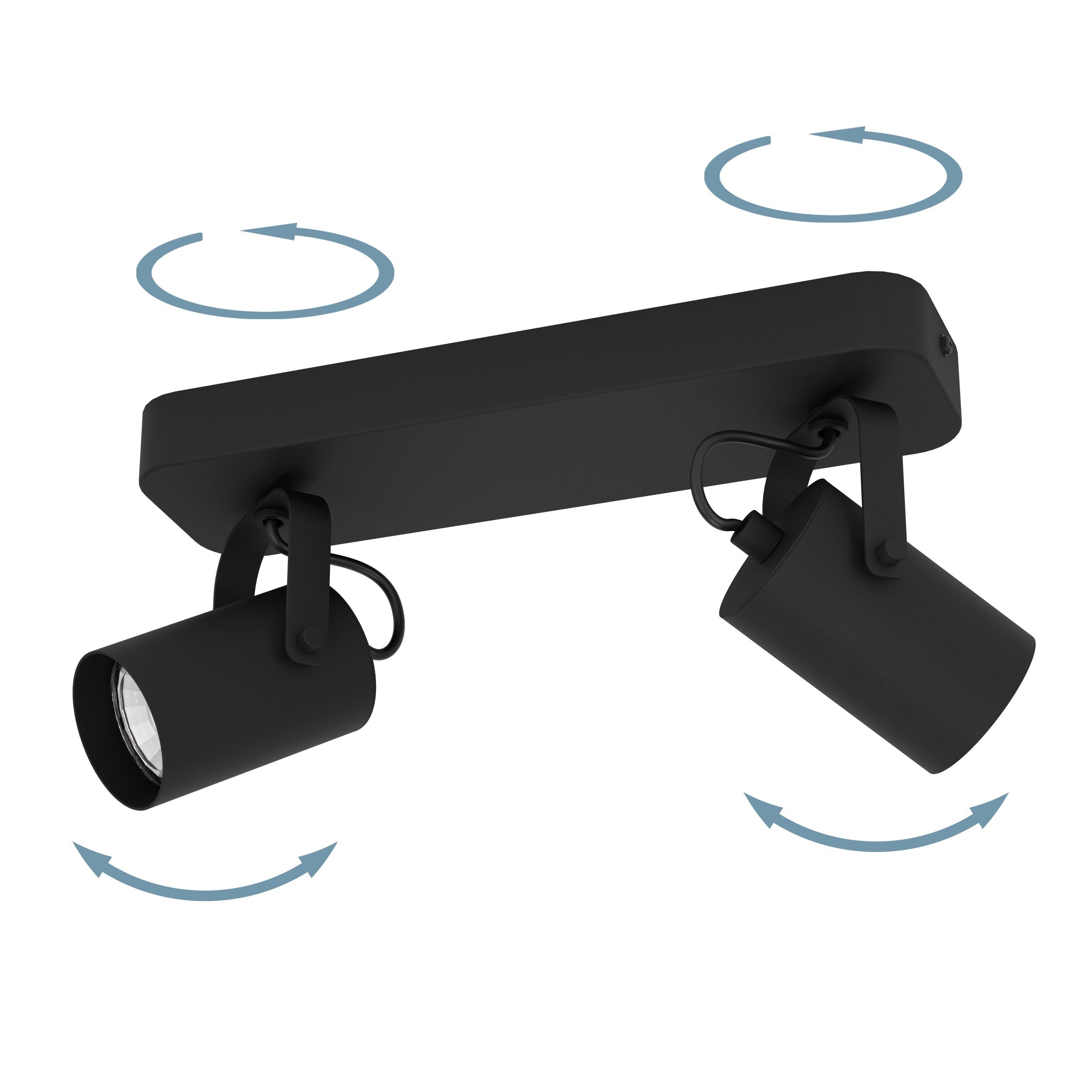 eglo-sorego-led-deckenlampe-2-flammig-schwarz-schwenkbar-mit-gu10-warmwei image 3