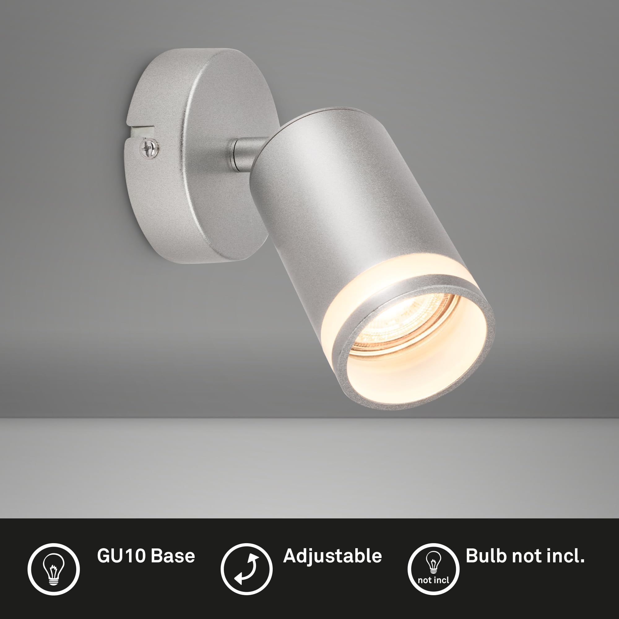 briloner-wandleuchte-gu10-schwenkbar-mit-seitlichem-lichtauslass-chrom-matt image 2