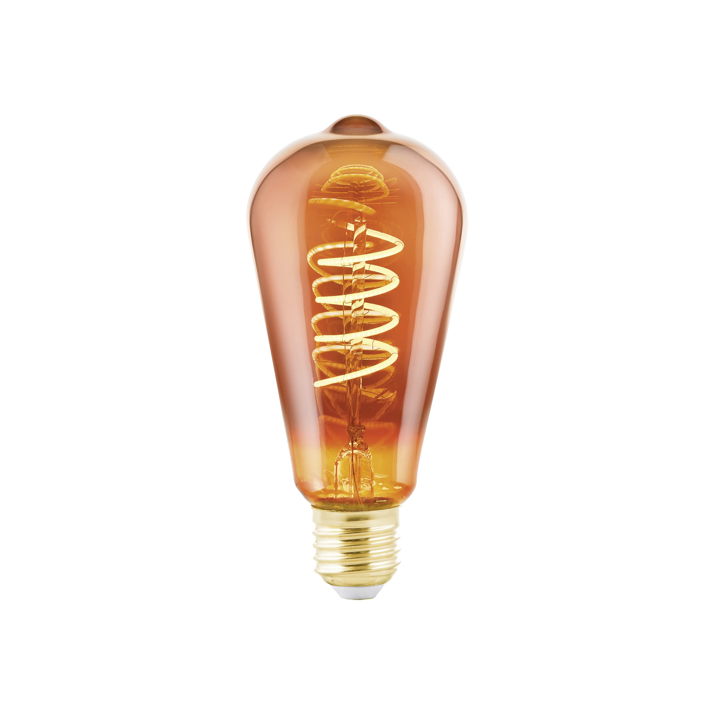 eglo-e27-vintage-led-spiral-kupfer-st64-dimmbar-2000k image 1
