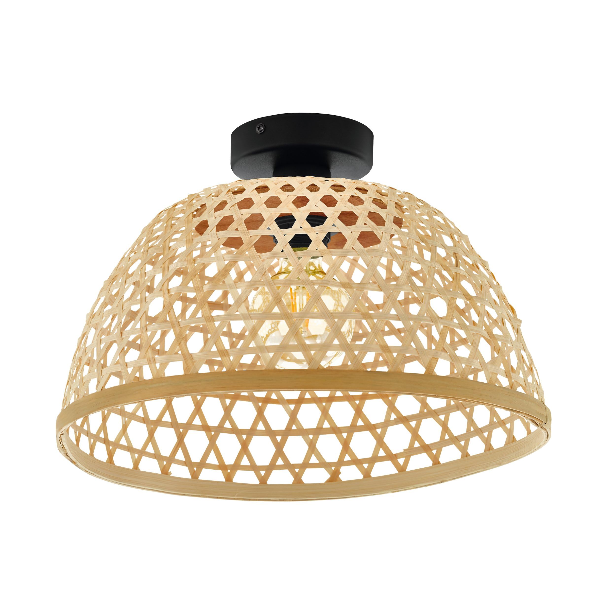 eglo-claverdon-deckenleuchte-boho-natur-e27-37-cm image 1