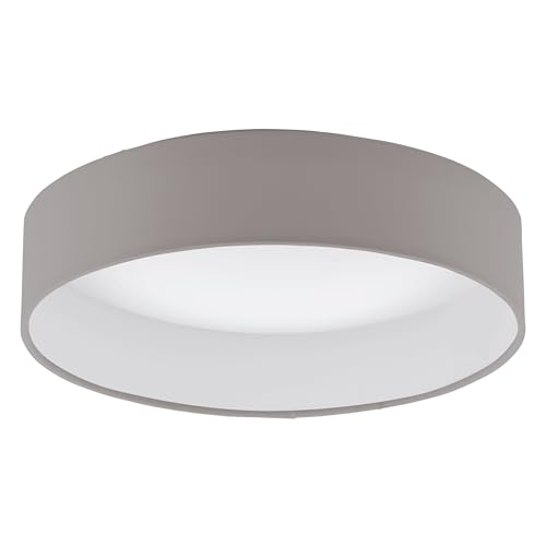 eglo-palomaro-led-deckenlampe-stoff-taupe-rund-warmwei image 7