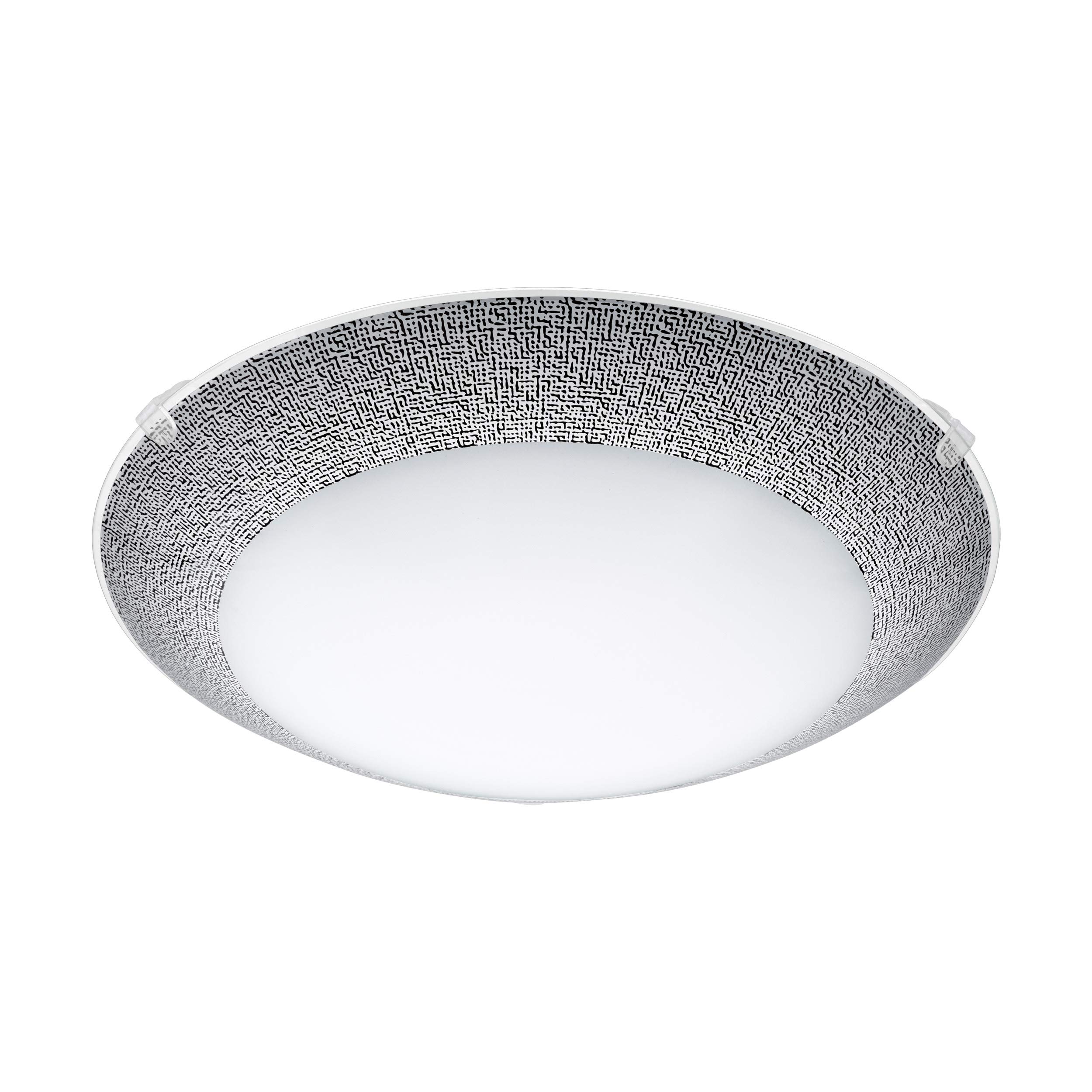 eglo-magitta-1-led-wand-deckenleuchte-25-cm-schwarz-wei-mit-linnenlook image 1