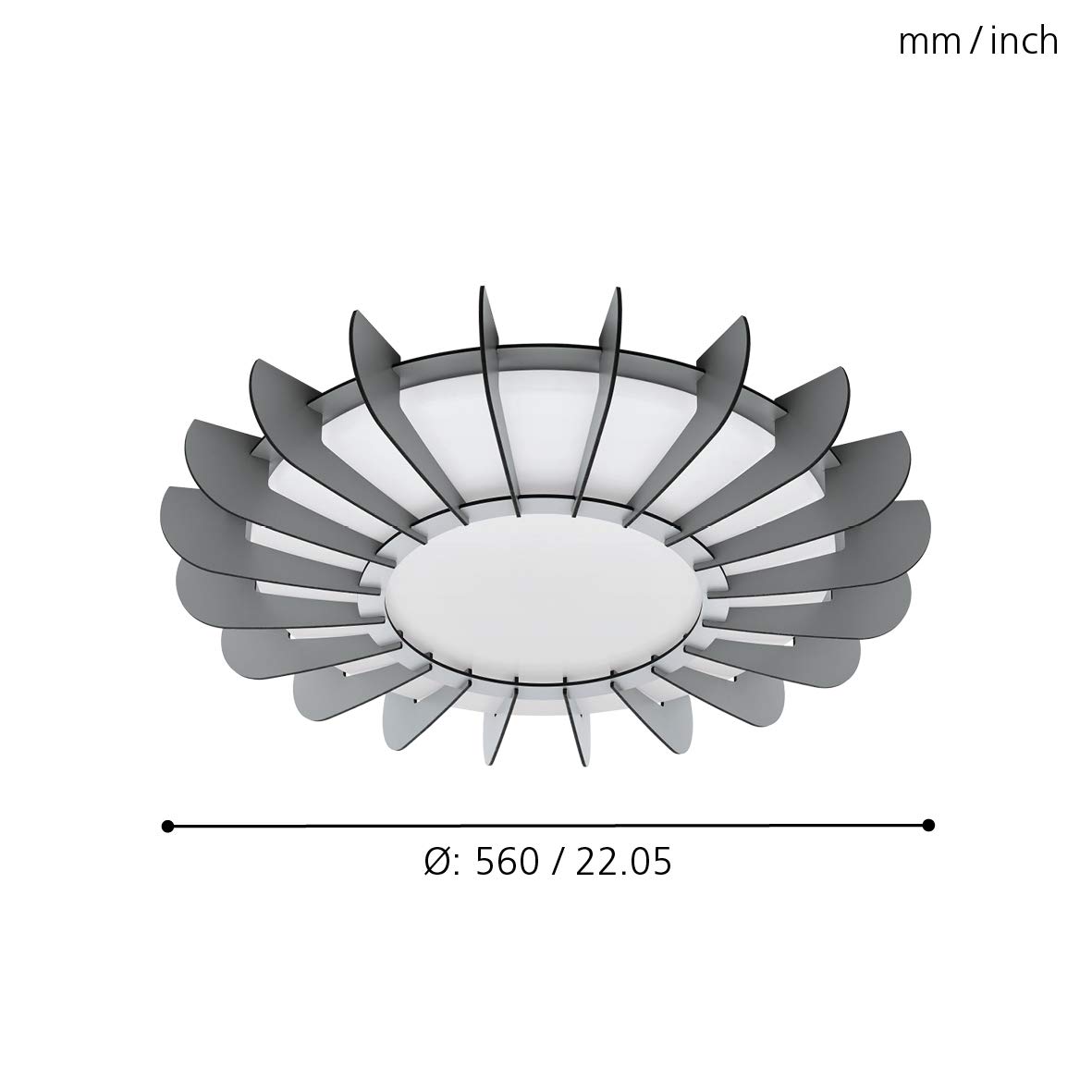 eglo-arapiles-led-decken-und-wandleuchte-rund-wei-grau-3500-lumen image 5
