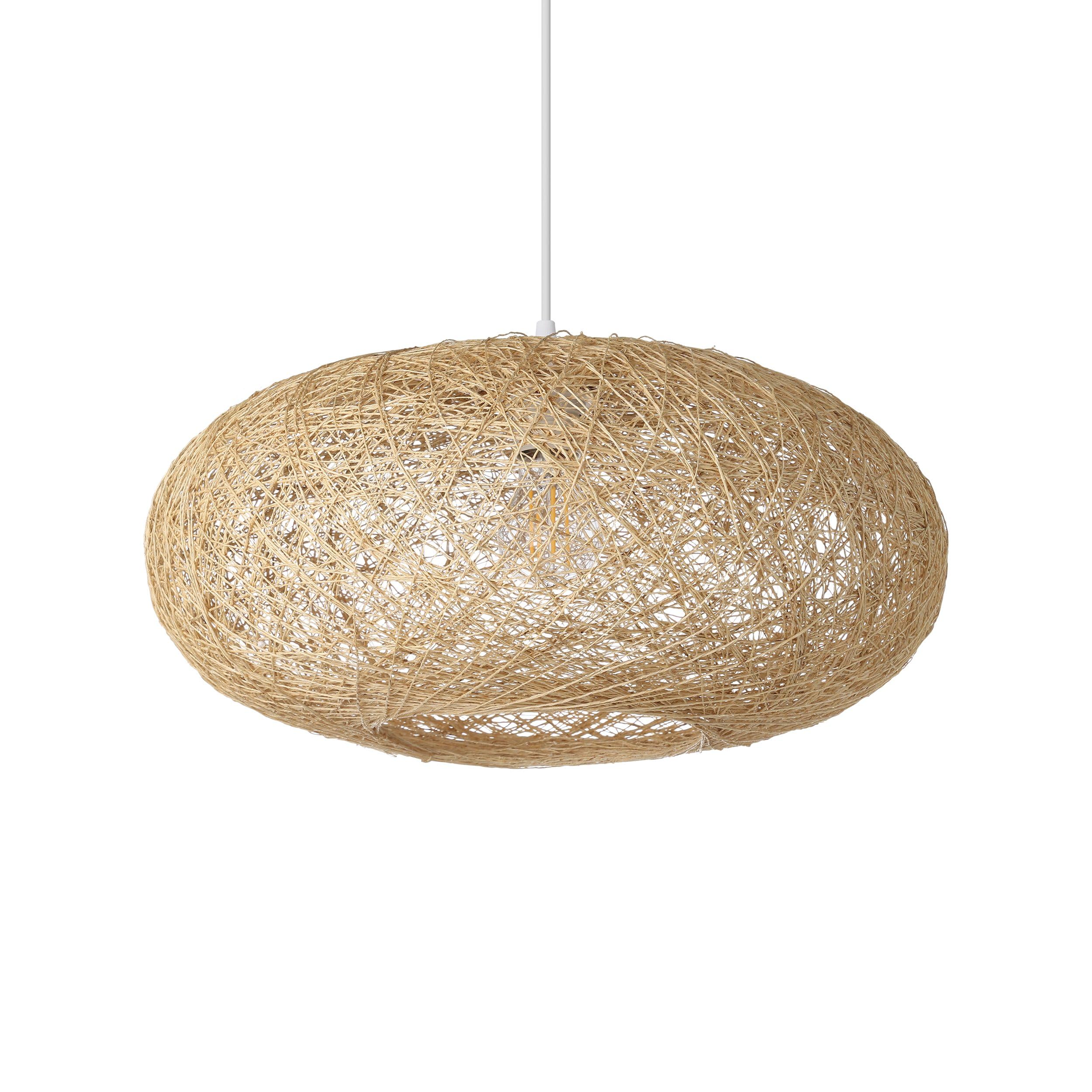 eglo-campilo-pendelleuchte-1-flammig-textil-faden-beige-e27-45-cm image 6