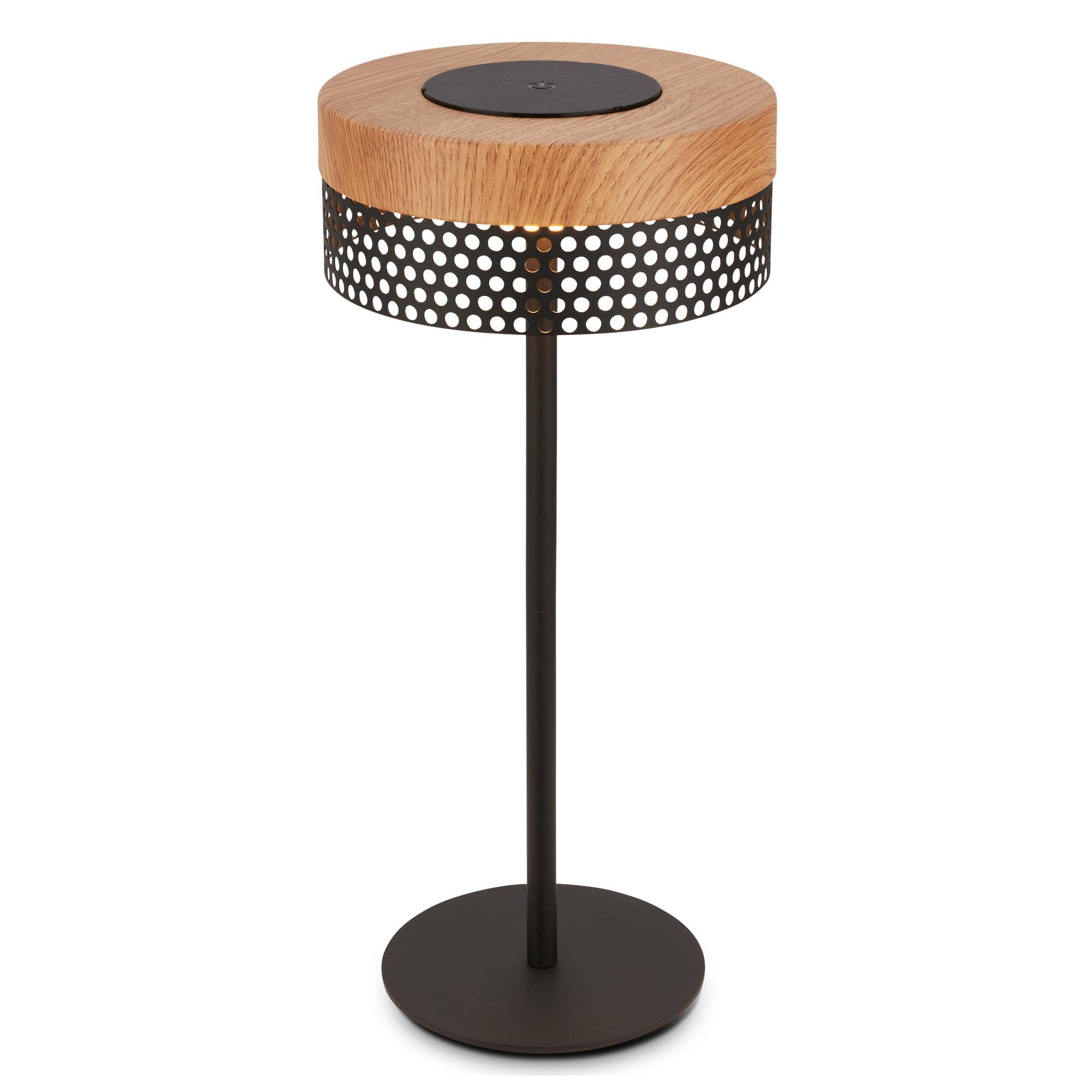 briloner-led-tischlampe-kabellos-ip44-touch-dimmbar-schwarz-holz-16x35-cm image 1