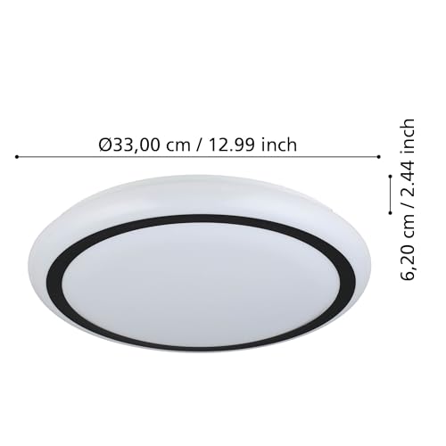 eglo-capasso-led-deckenleuchte-34-cm-wei-schwarz-warmwei image 8
