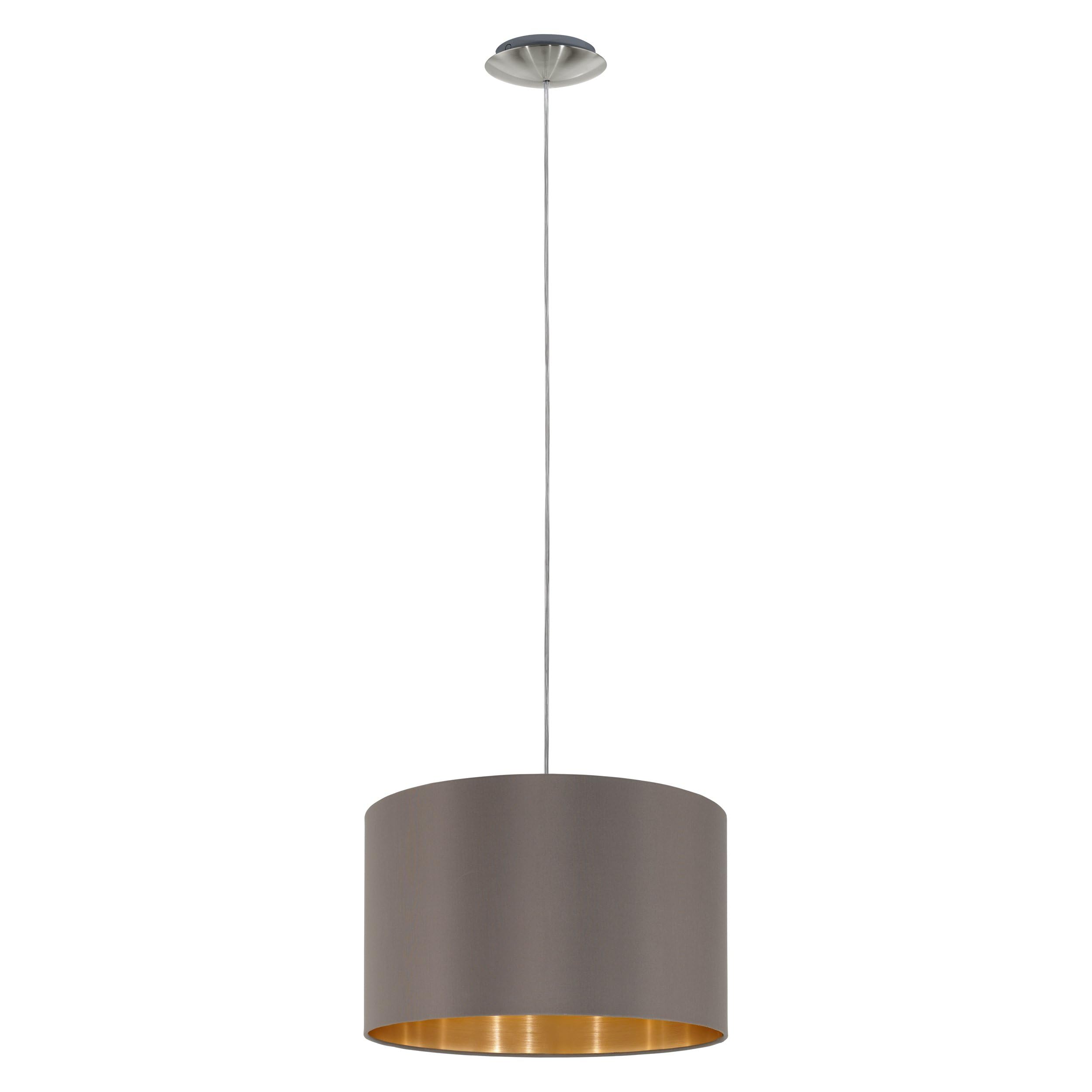 eglo-maserlo-pendellampe-textil-38-cm-metall-nickel-matt-cappuccino-gold-e27 image 1
