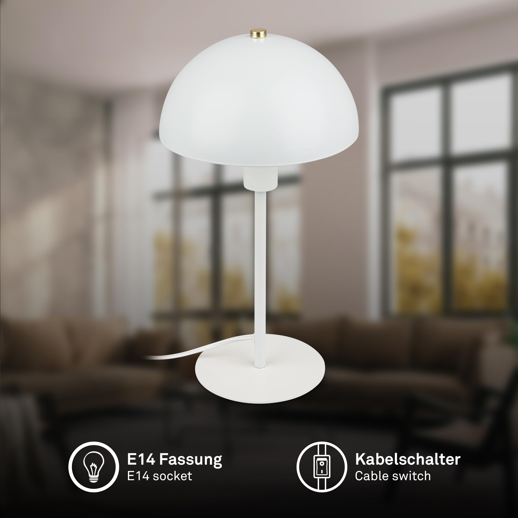 briloner-nachttischlampe-tischleuchte-e14-wei-18x35-cm-mit-kabelschalter image 2