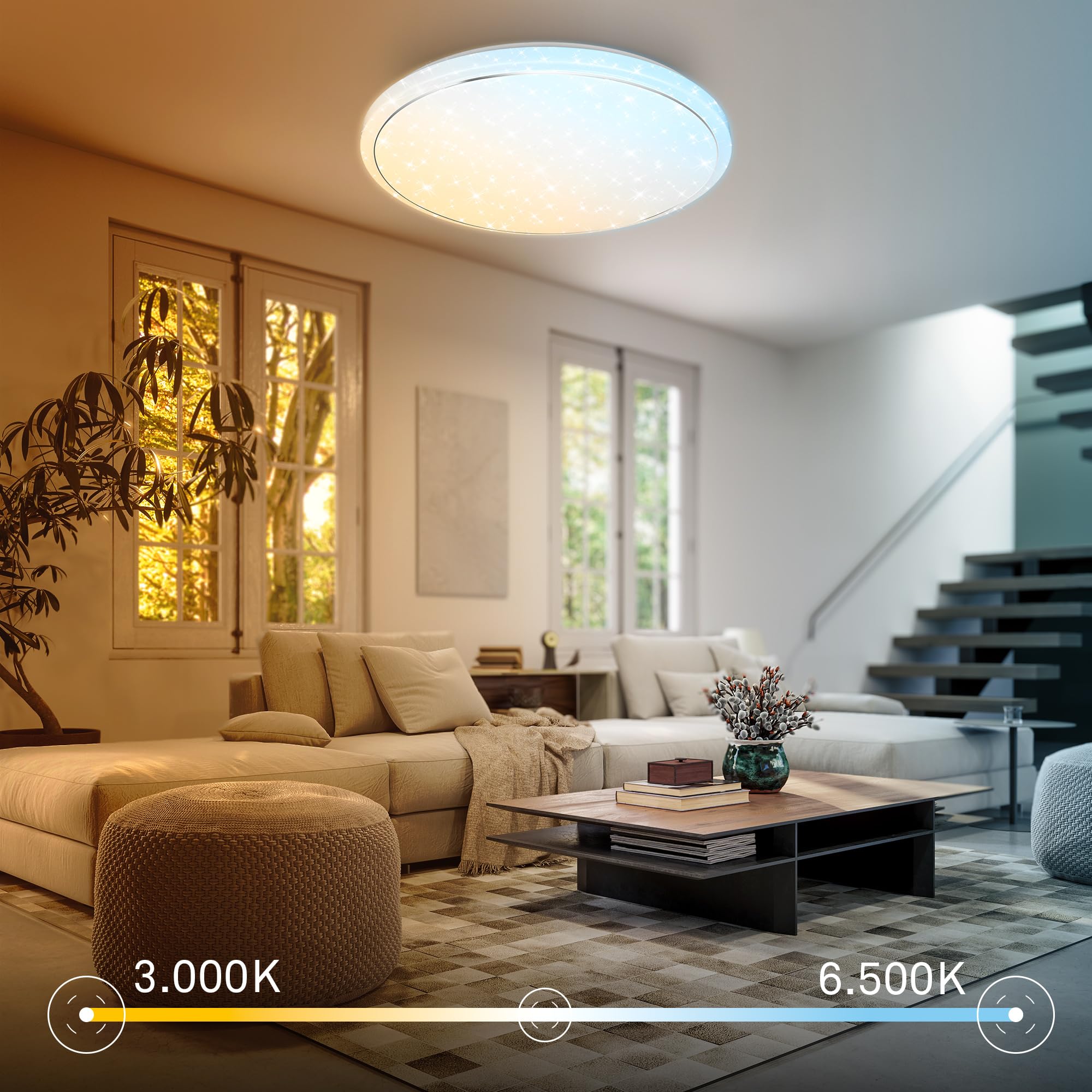 briloner-led-deckenlampe-48cm-eek-a-dimmbar-fernbedienung-nachtlicht-wei image 8