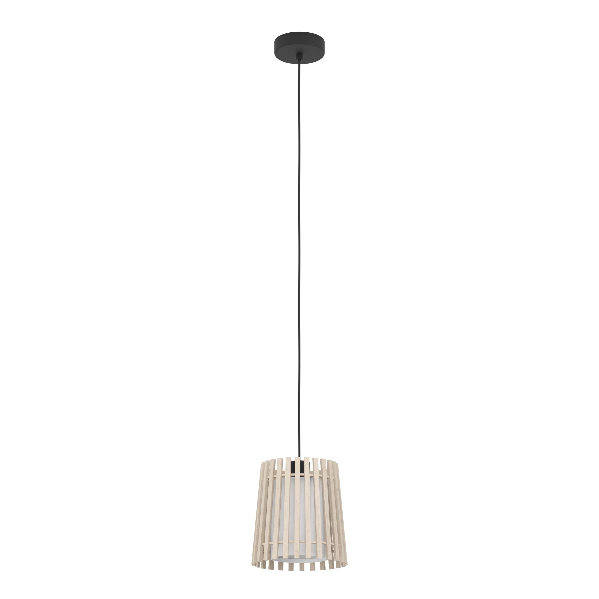 eglo-fattoria-deckenlampe-38-cm-holz-hell-und-stoff-wei-e27 image 6