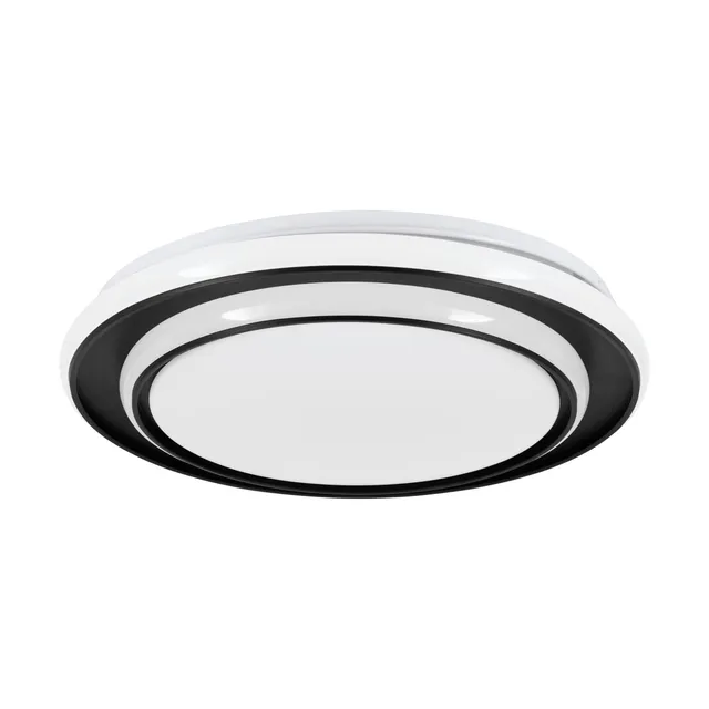 eglo-moschetta-led-deckenleuchte-rund-schwarz-wei-40-cm-mit-fernbedienung image 1
