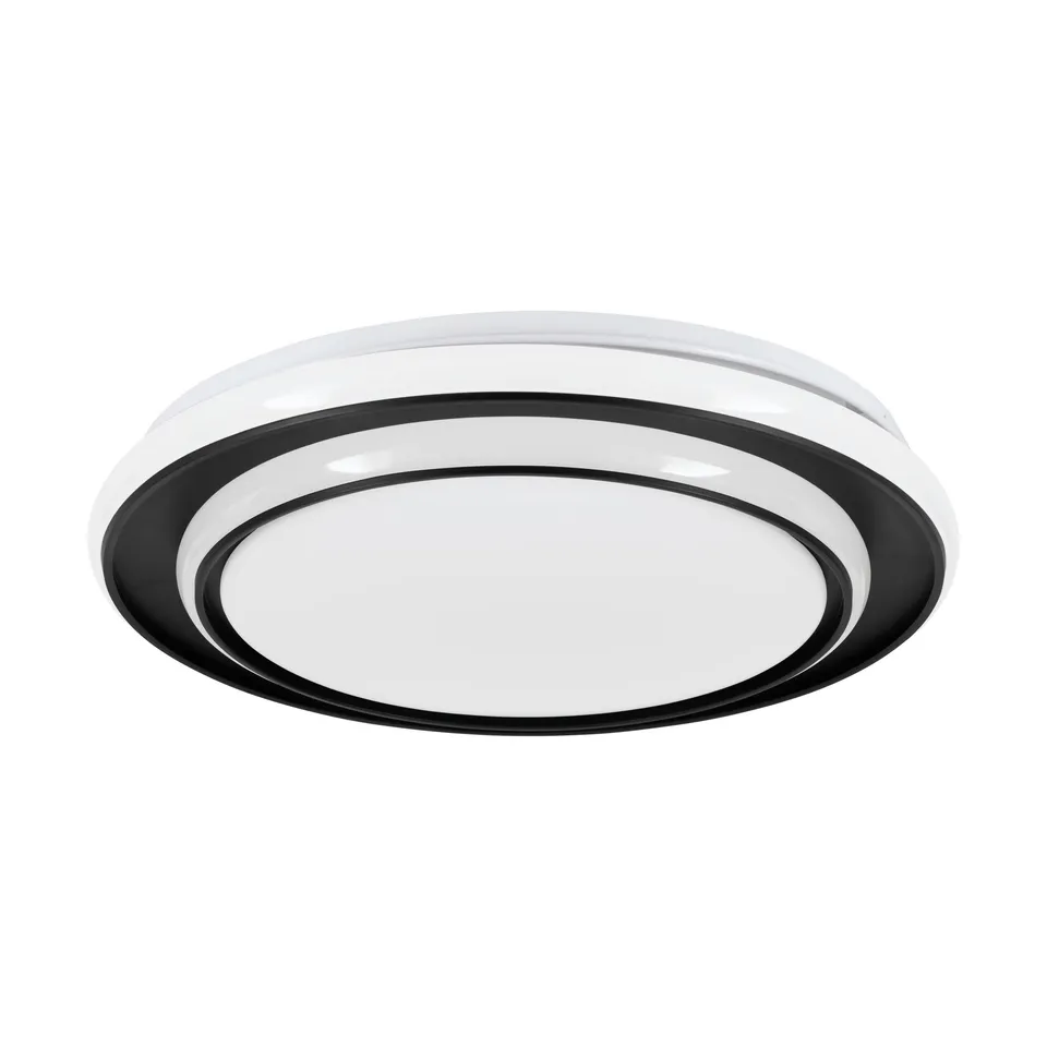 eglo-moschetta-led-deckenleuchte-rund-schwarz-wei-40-cm-mit-fernbedienung image 1