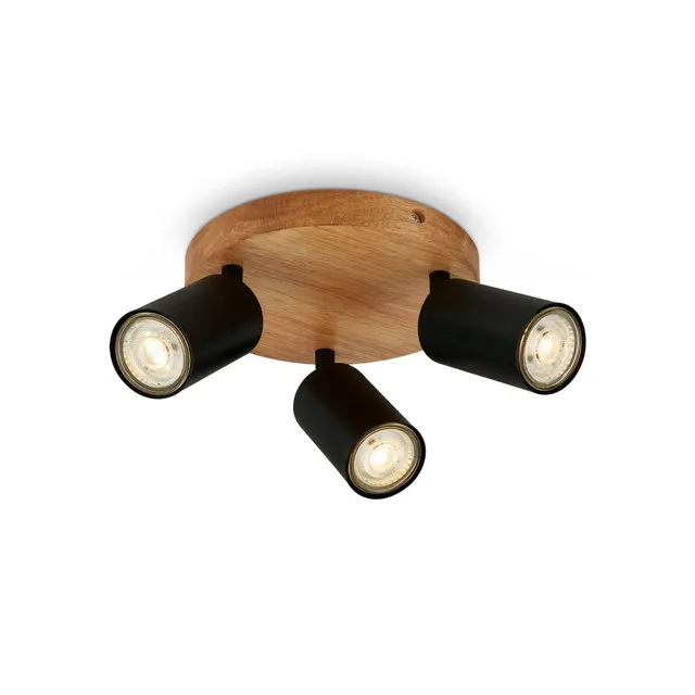 briloner-vintage-deckenleuchte-3-flammig-schwenkbar-holz-schwarz-gu10 image 1