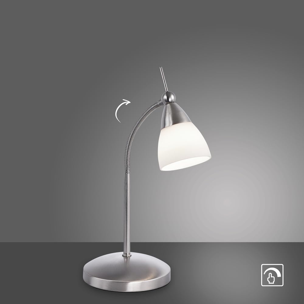 paul-neuhaus-led-tischleuchte-silber-mit-touchdimmer-glas-flexarm image 6
