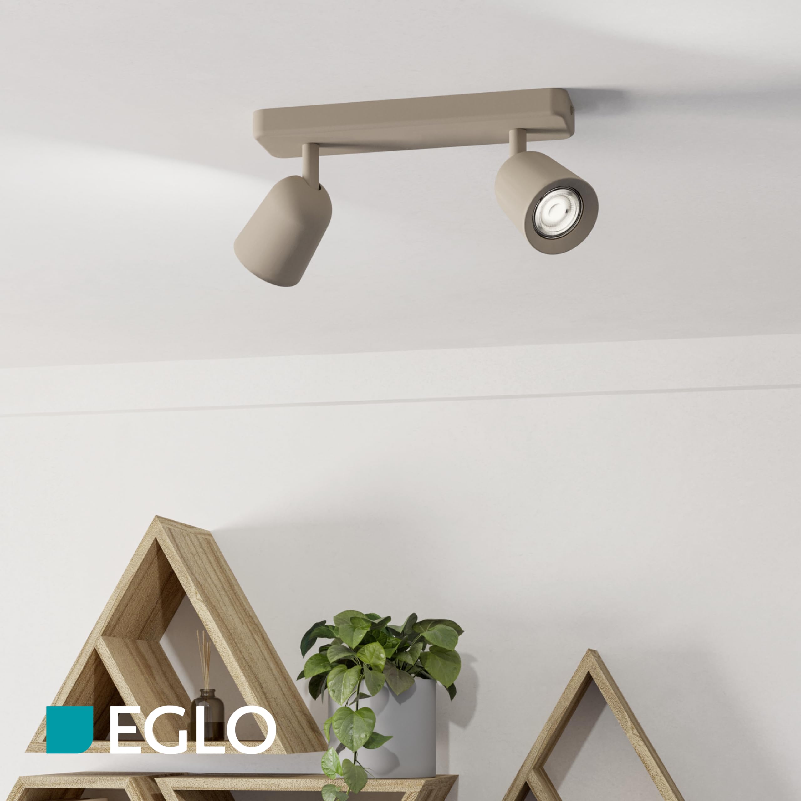 eglo-camaldoli-deckenlampe-2-flammig-spotbalken-sandfarben-30-cm-gu10 image 3
