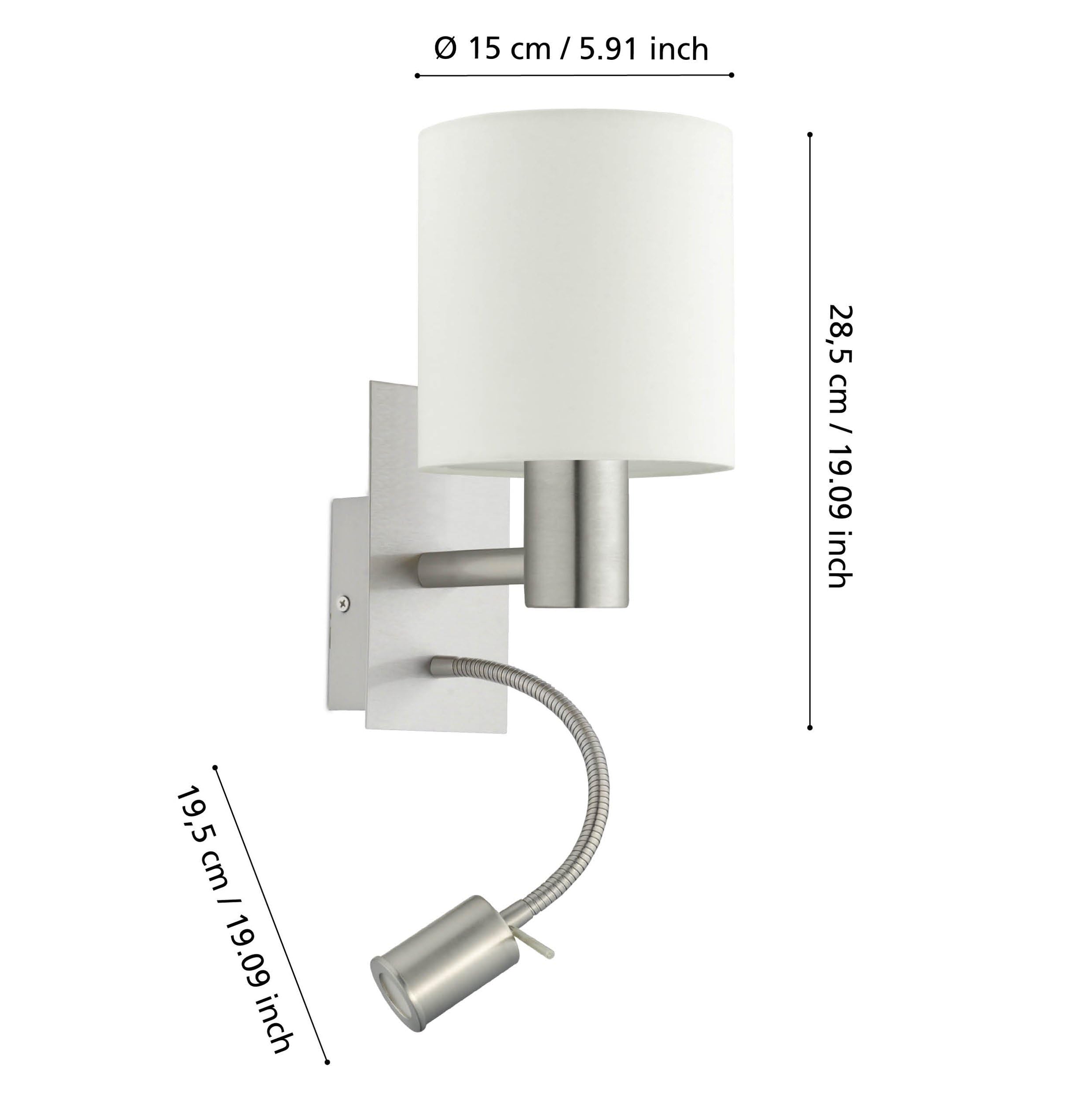 eglo-pasteri-wandlampe-2-flammig-textil-wei-led-leselicht-e27 image 8