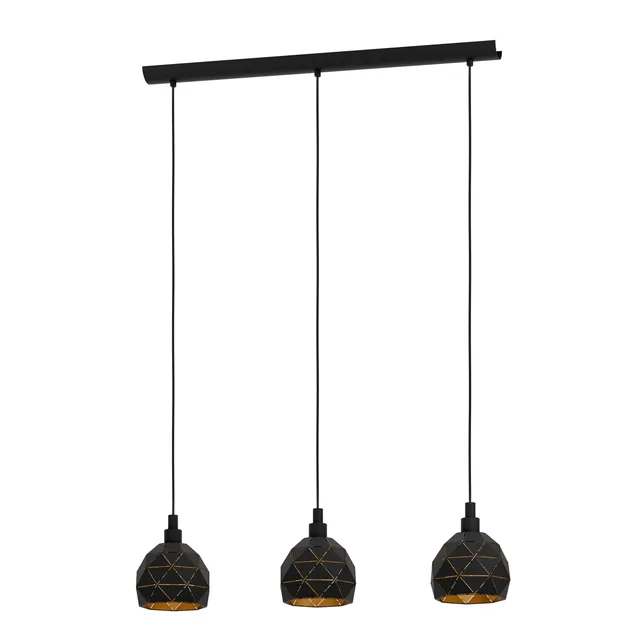 eglo-roccaforte-pendelleuchte-3-flammig-metall-schwarz-gold-e14-75-cm image 1