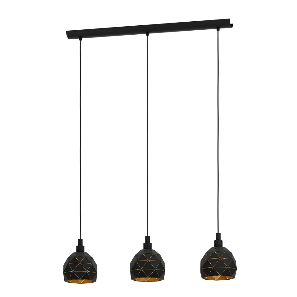 eglo-roccaforte-pendelleuchte-3-flammig-metall-schwarz-gold-e14-75-cm image 1
