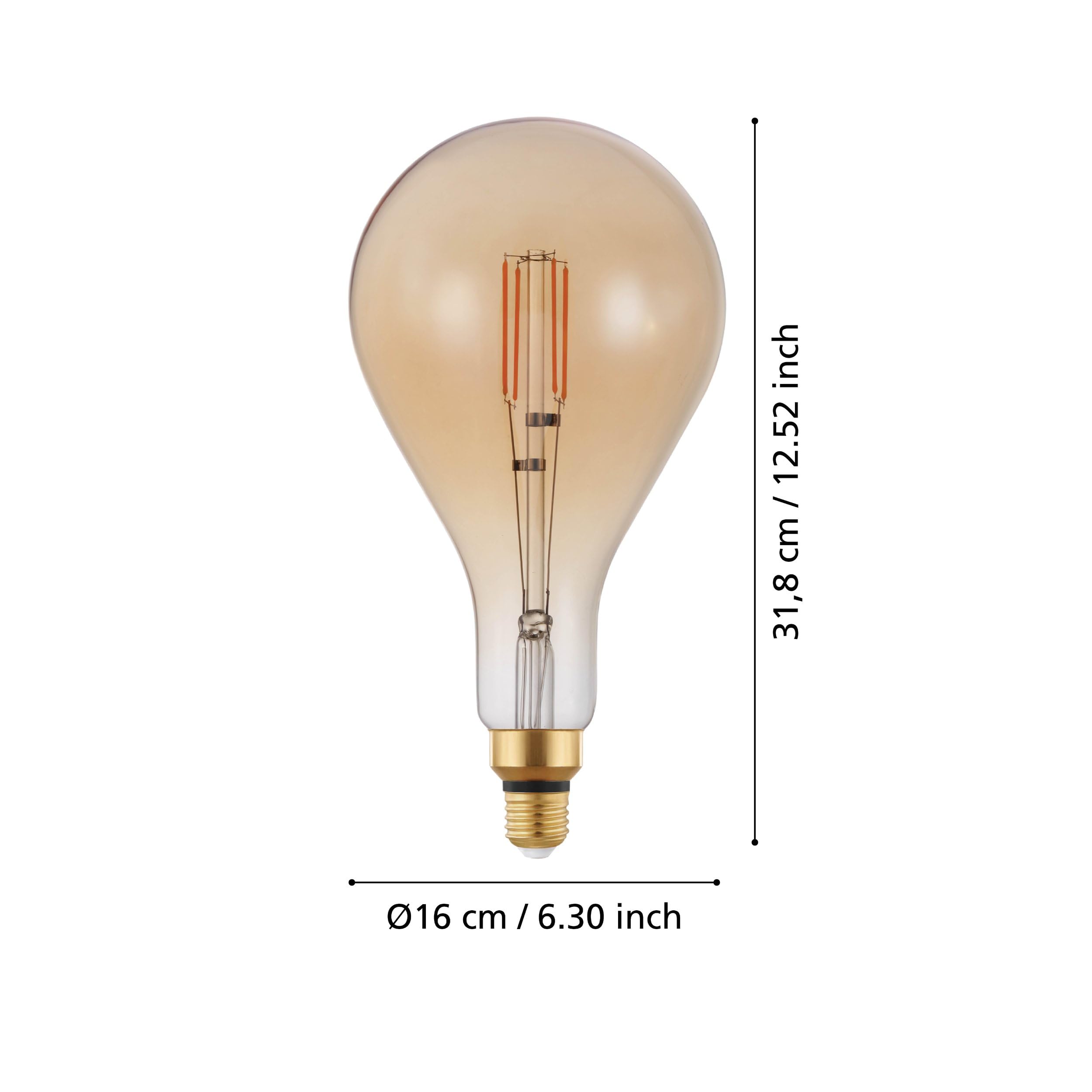 eglo-big-size-ps160-e27-led-amber-vintage-dimmbar-31-8-cm-4w-400lm-2200k image 5
