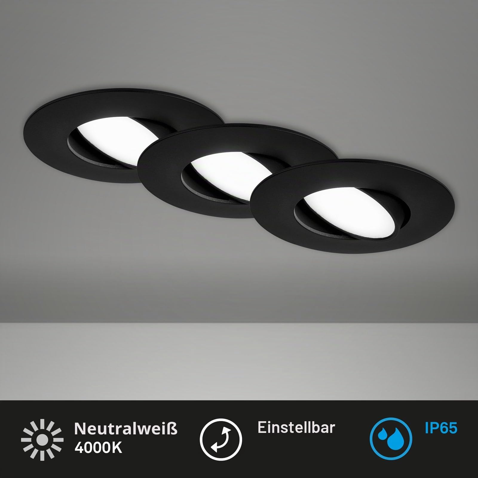 briloner-3er-set-led-einbaustrahler-230v-ip65-dimmbar-schwenkbar-schwarz-90x45-m image 2