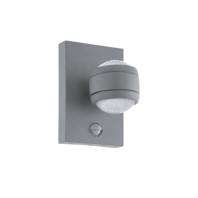 eglo-led-au-en-wandleuchte-sesimba-1-mit-bewegungsmelder-ip44-schwarz image 1