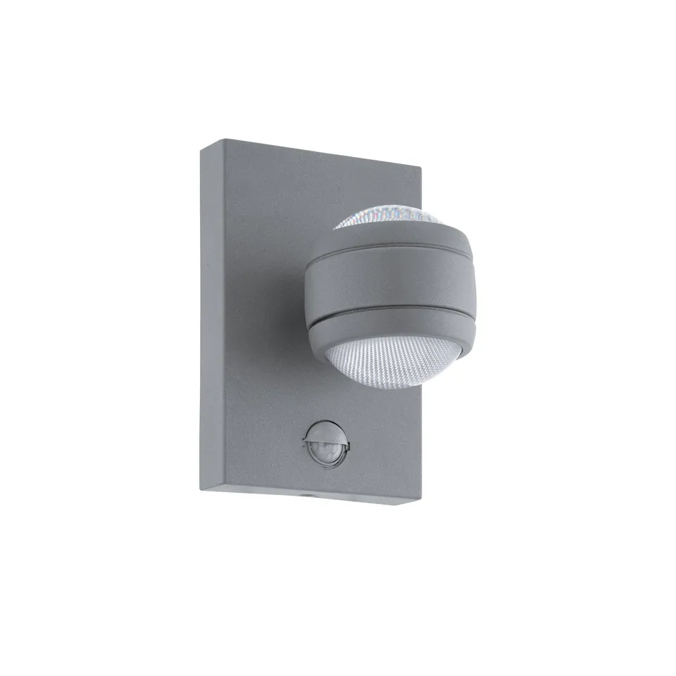 eglo-led-au-en-wandleuchte-sesimba-1-mit-bewegungsmelder-ip44-schwarz image 1