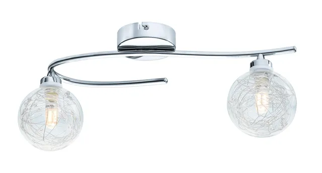 eglo-horae-dl-2-g9-deckenleuchte-41-cm-stahl-chrom-glas-draht image 1