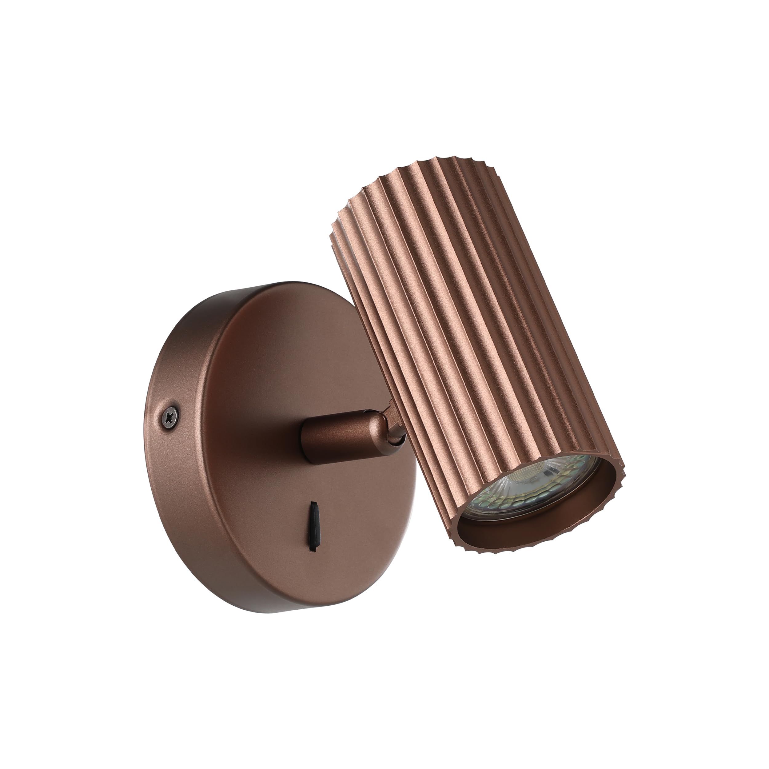 eglo-portillo-wandlampe-up-down-wandleuchte-gu10-bronze-metall-geriffelt image 7