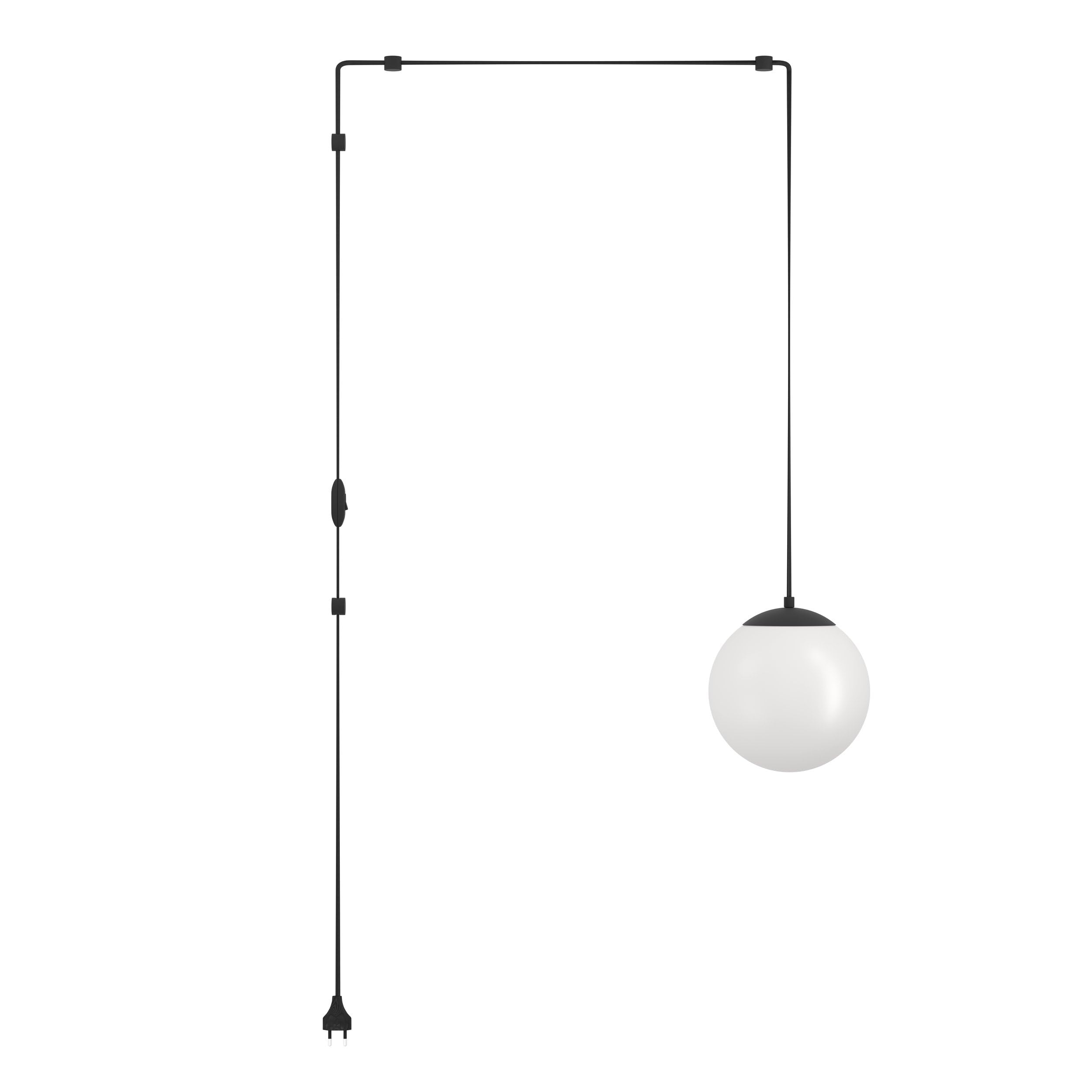 eglo-rondo-3-h-ngelampe-e27-mit-kabel-und-stecker-opalglas-schwarz image 4