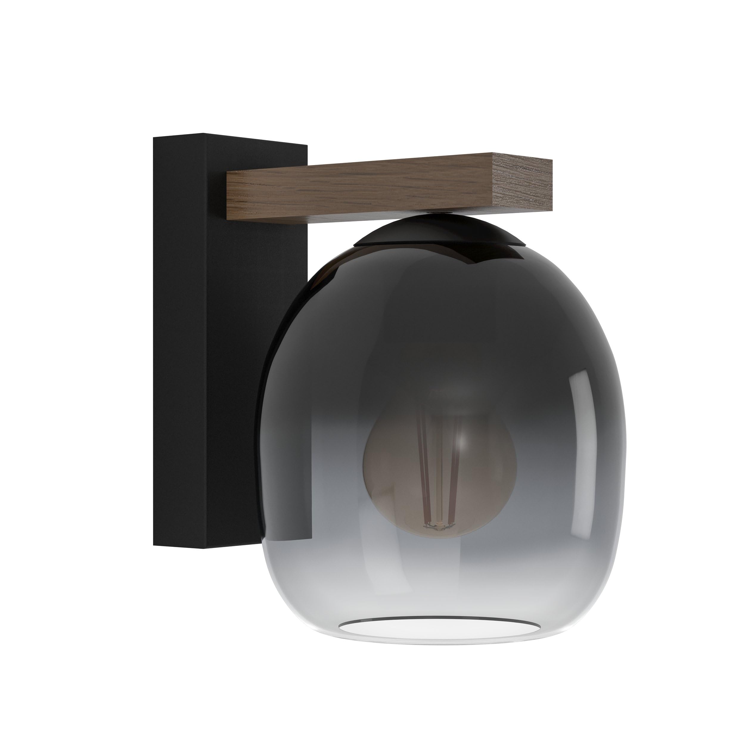 eglo-filago-deckenleuchte-holz-walnuss-braun-glas-schwarz-transparent-e27-14-5-c image 7