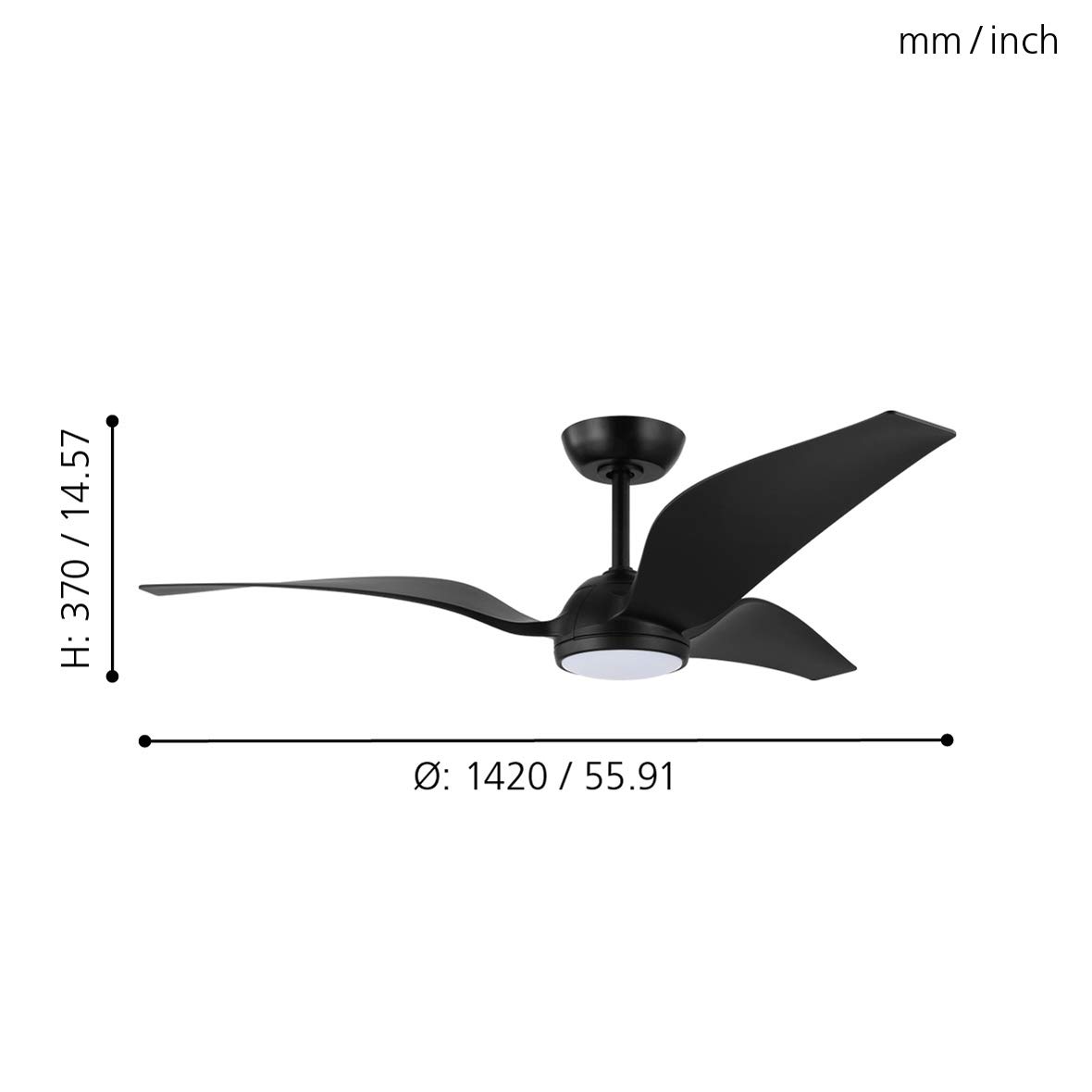 eglo-mosteiros-deckenventilator-142cm-mit-licht-und-fernbedienung-schwarz image 4