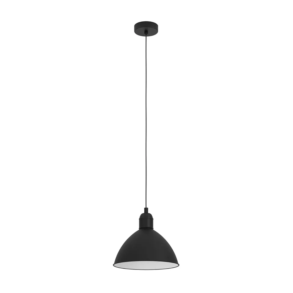 eglo-priddy-pendellampe-30-5-cm-metall-schwarz-wei-e27 image 1