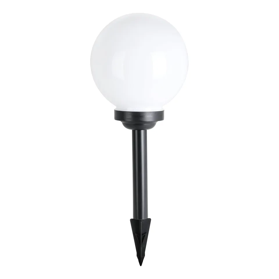 eglo-puglia-led-solar-kugel-20-cm-mit-erdspie-schwarz-wei-ip44 image 1