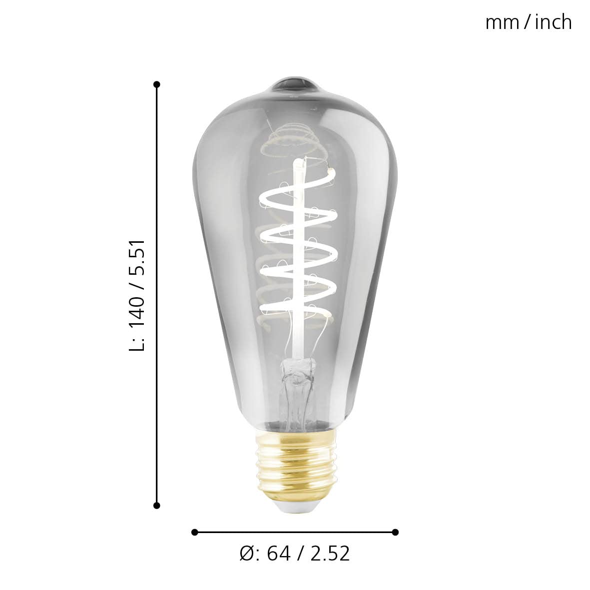 eglo-spiral-e27-led-gl-hbirne-vintage-st64-schwarz-transparent-dimmbar image 5