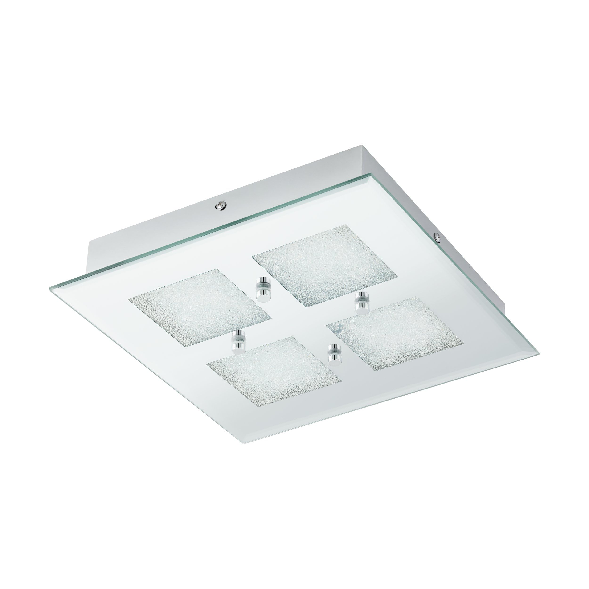eglo-pallante-led-deckenleuchte-28-cm-chrom-brillantglas image 1