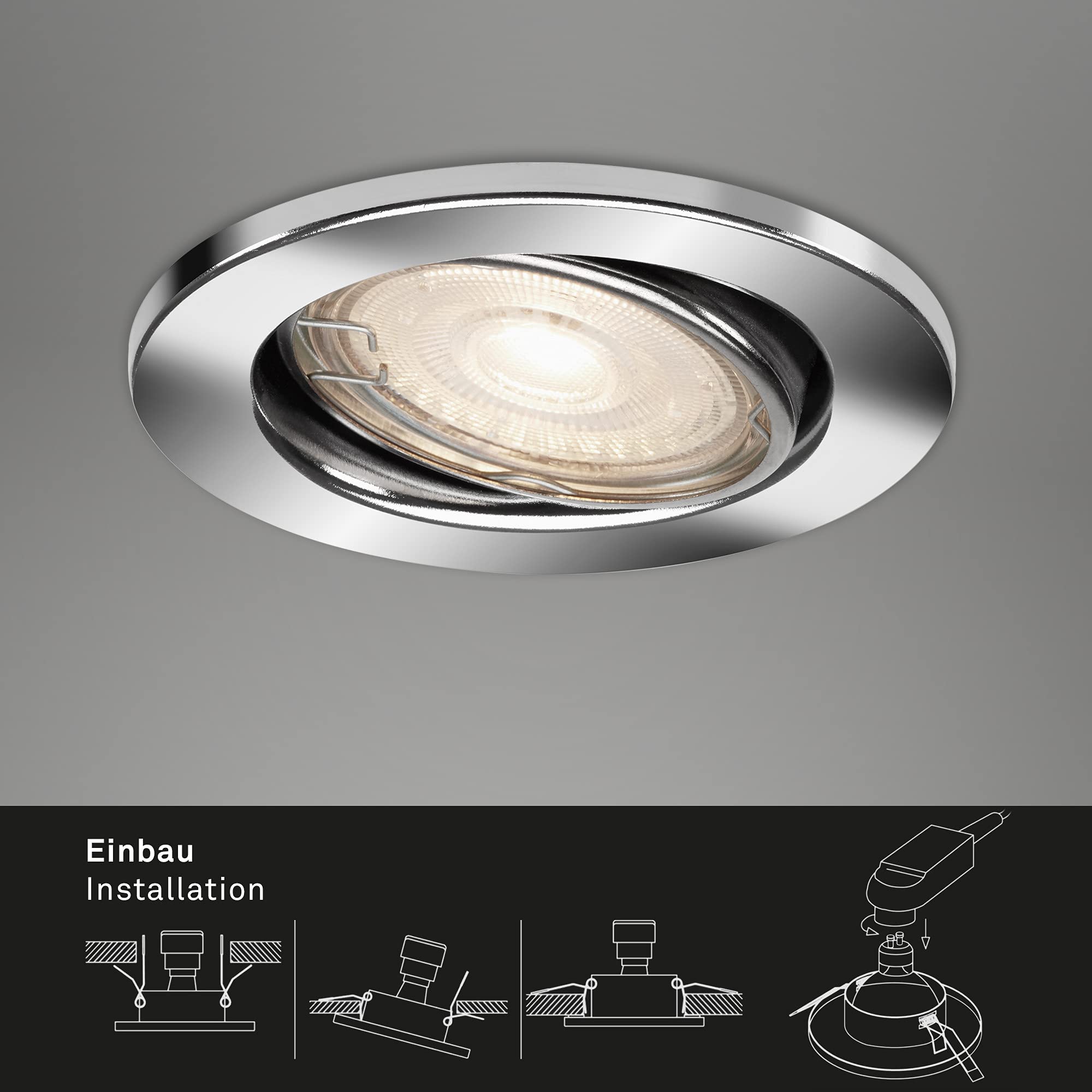 briloner-led-einbauleuchten-3er-set-chrom-gu10-5w-460lm-3000k-schwenkbar-dimmbar image 3