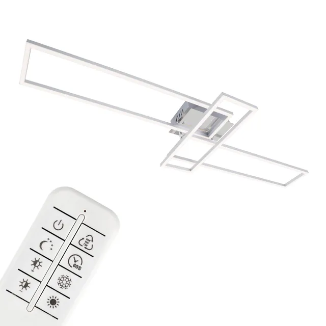 briloner-led-deckenlampe-3-module-dimmbar-cct-mit-fernbedienung-110x35-cm-chrom- image 1
