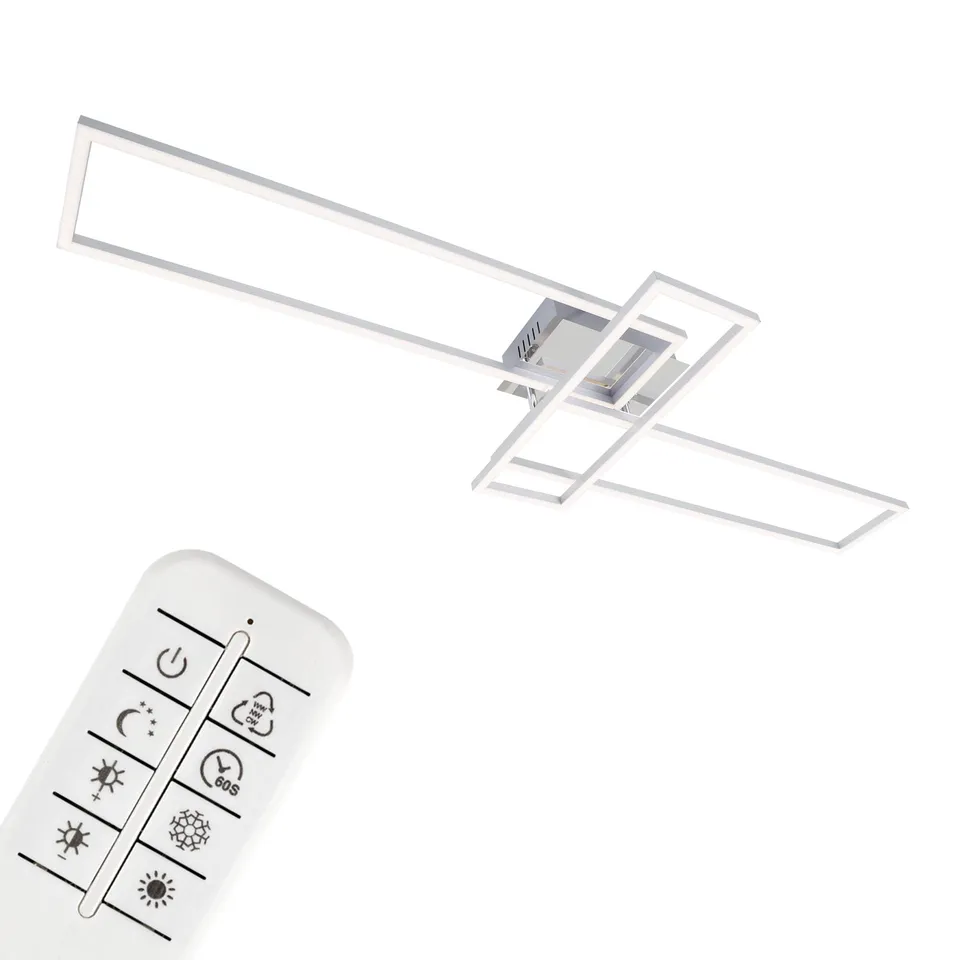 briloner-led-deckenlampe-3-module-dimmbar-cct-mit-fernbedienung-110x35-cm-chrom- image 1