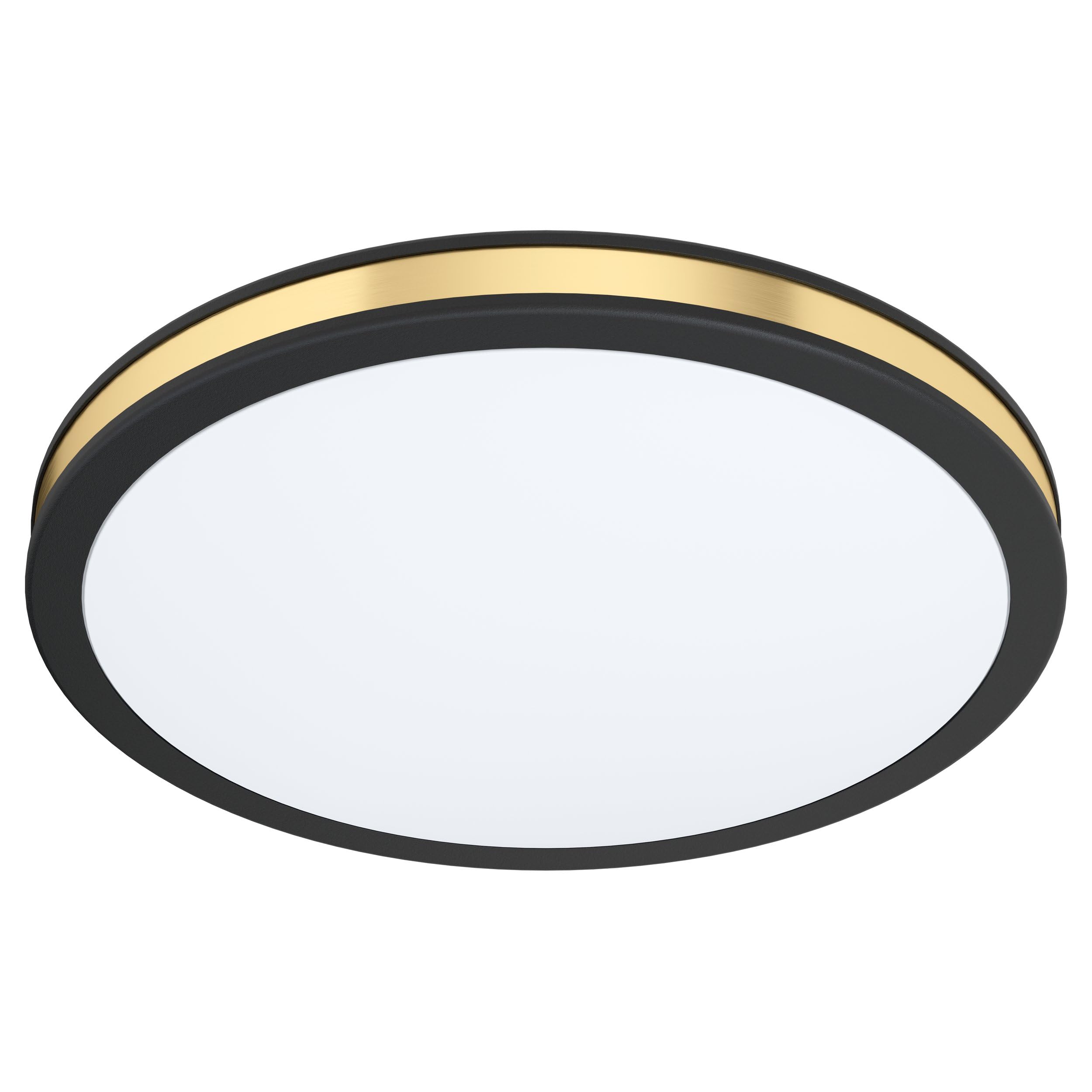 eglo-pescaito-led-decken-und-wandleuchte-28-cm-schwarz-gold-3000k image 1