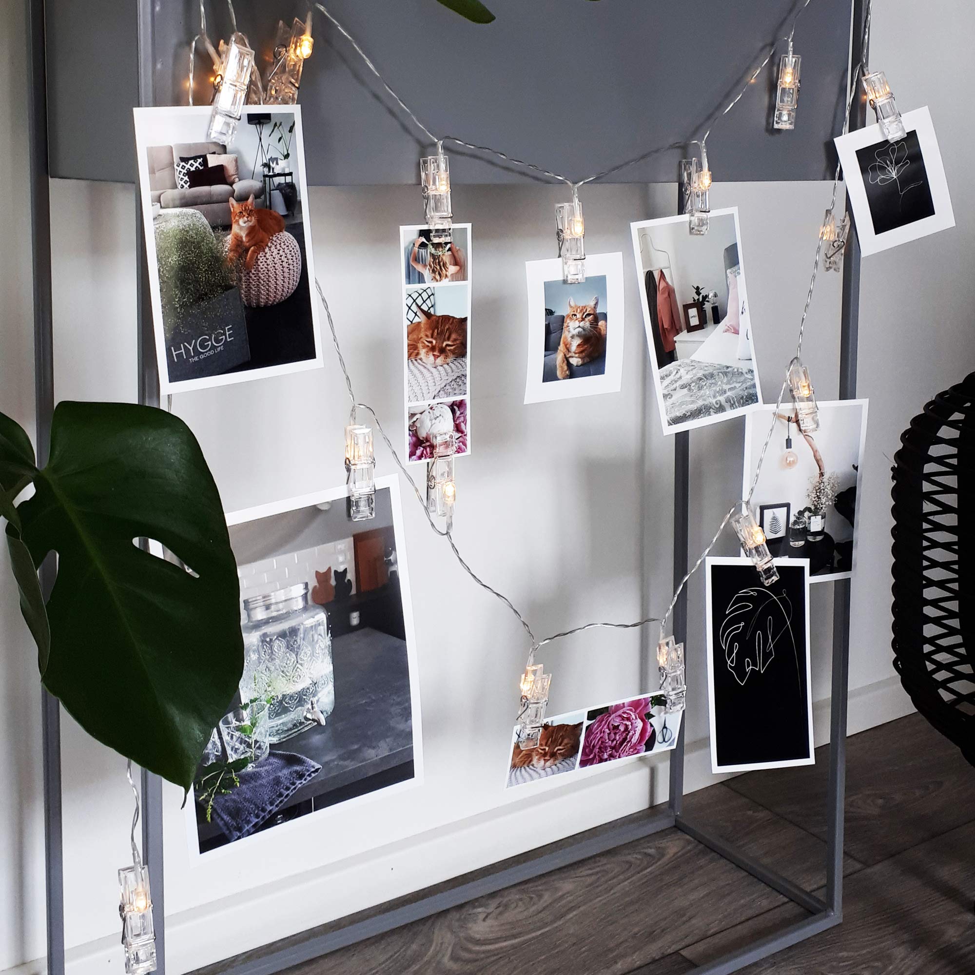 b-k-licht-led-foto-lichterkette-5m-mit-40-clips-super-warmwei-transparent image 4