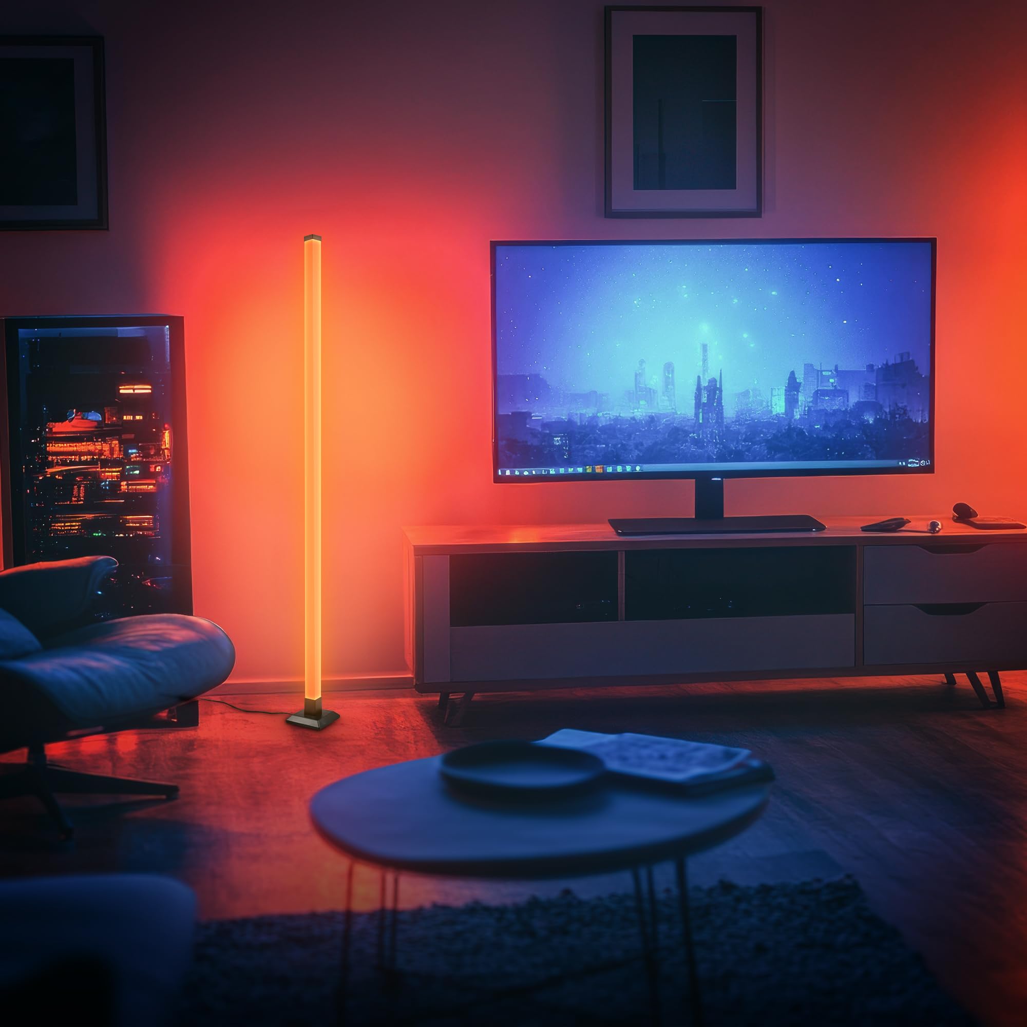 briloner-led-stehlampe-rgbic-w-mit-fernbedienung-dimmbar-musikfunktion-schwarz-1 image 3