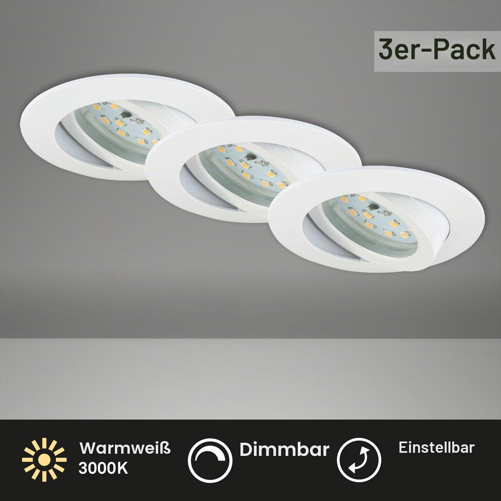 briloner-led-einbauleuchte-3er-set-dimmbar-schwenkbar-rund-wei-230v image 2