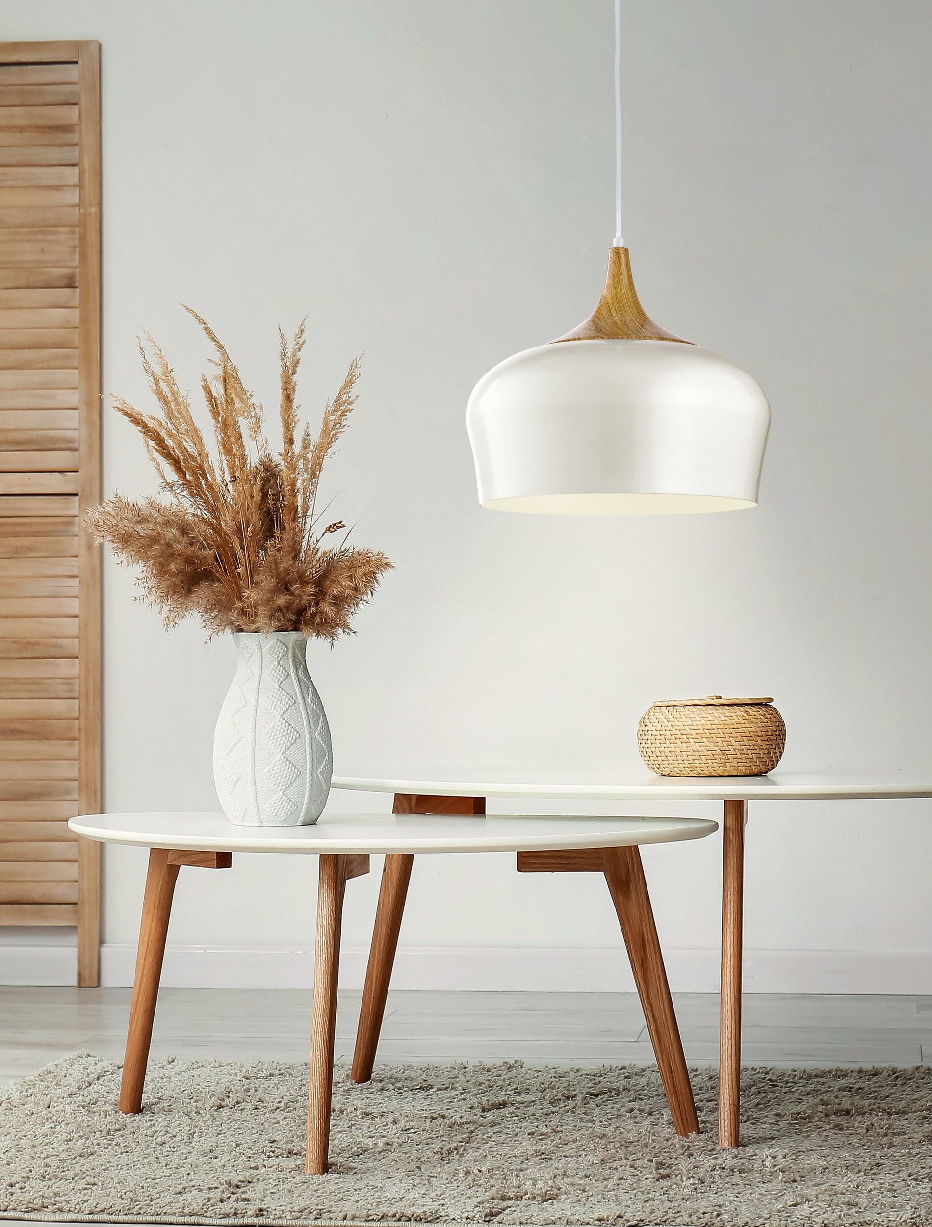 eglo-obregon-pendelleuchte-e27-35-cm-metall-creme-mit-holz-eiche image 3