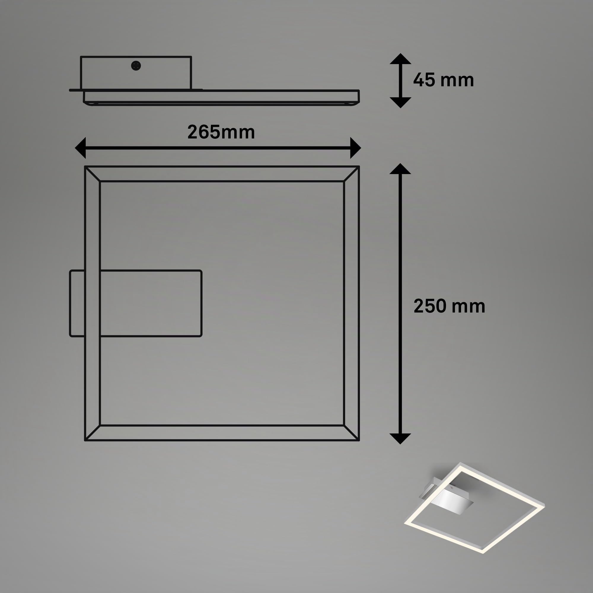 briloner-frame-led-deckenleuchte-eckig-warmwei-14w-1400lm-chrom-matt-265x250-mm image 5
