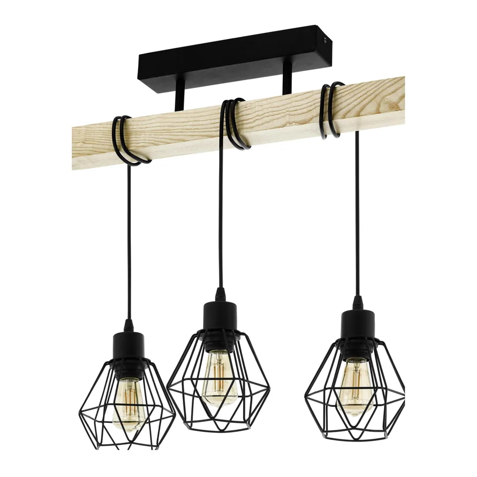 eglo-townshend-5-pendelleuchte-3-flammig-holzbalken-fsc-schwarz-e27-55-cm image 1