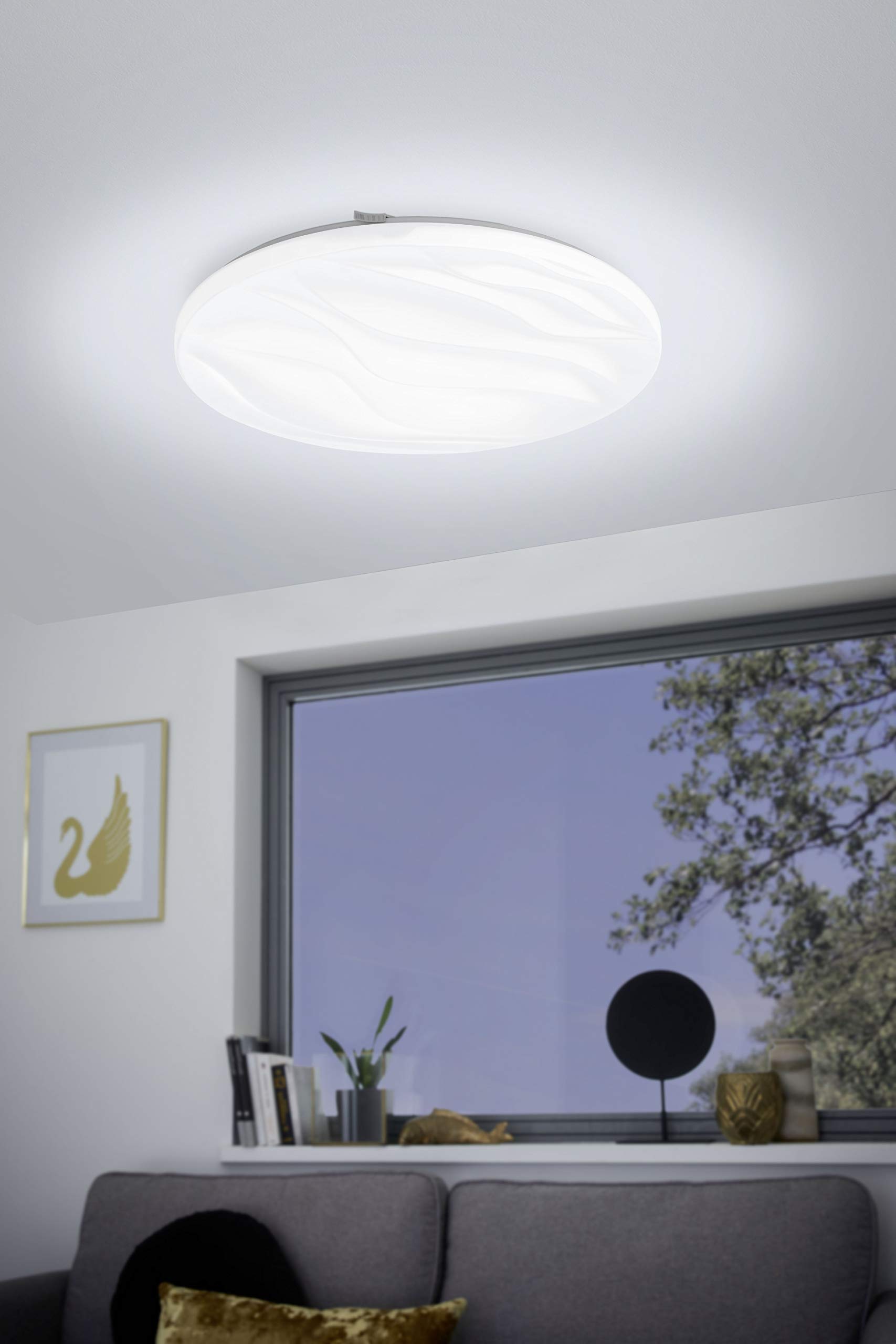 eglo-benariba-led-deckenleuchte-rund-55-cm-wei-wellen-dekor image 3