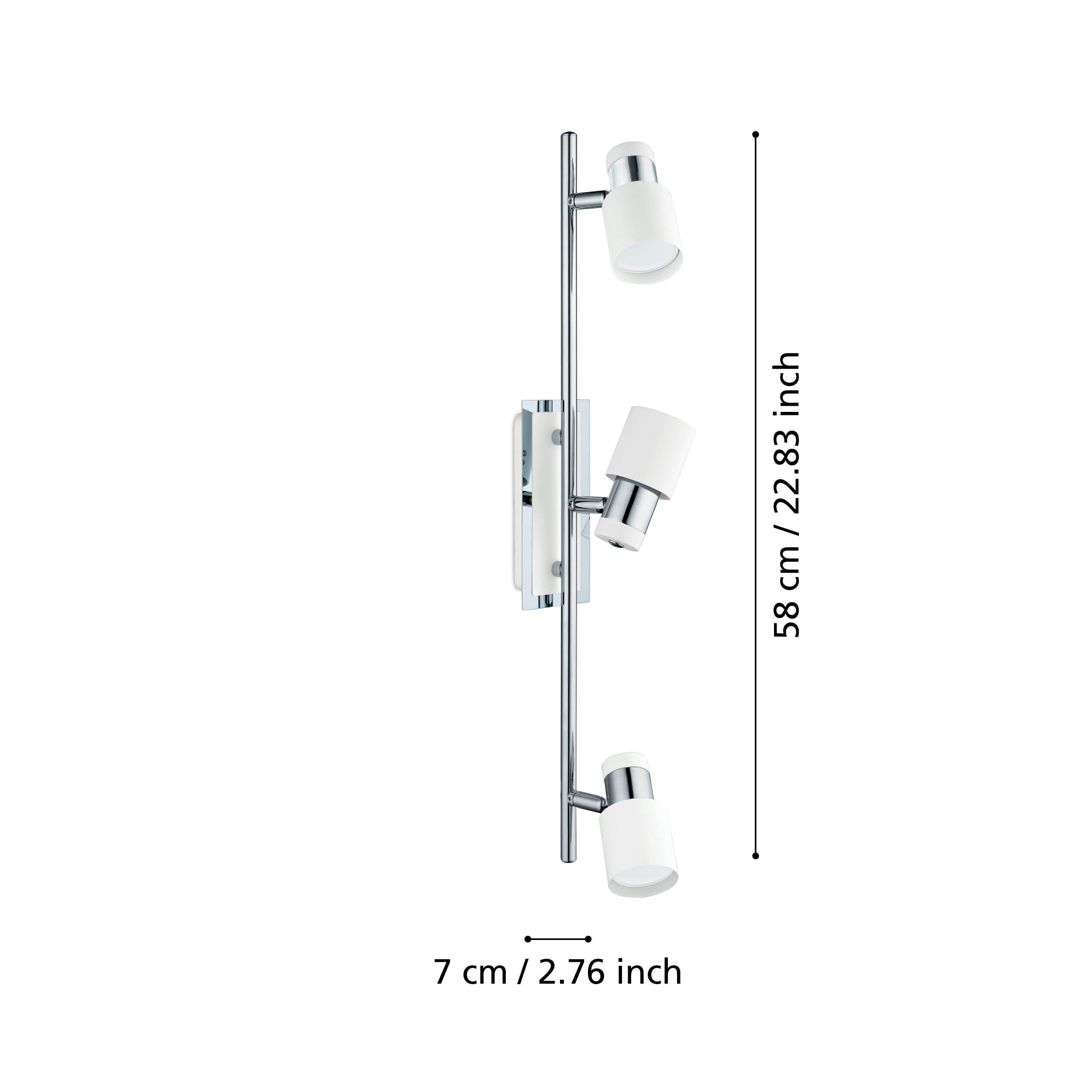 eglo-davida-led-deckenlampe-3-flammig-chrom-wei-gu10 image 6