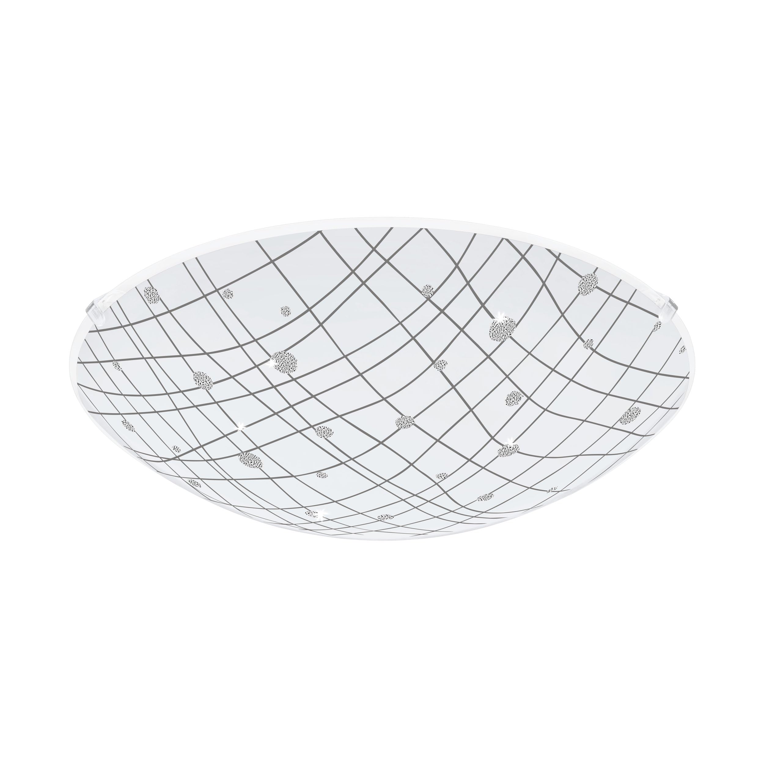 eglo-vereda-led-deckenleuchte-31-5-cm-wei-glas-granille-kristalle image 1