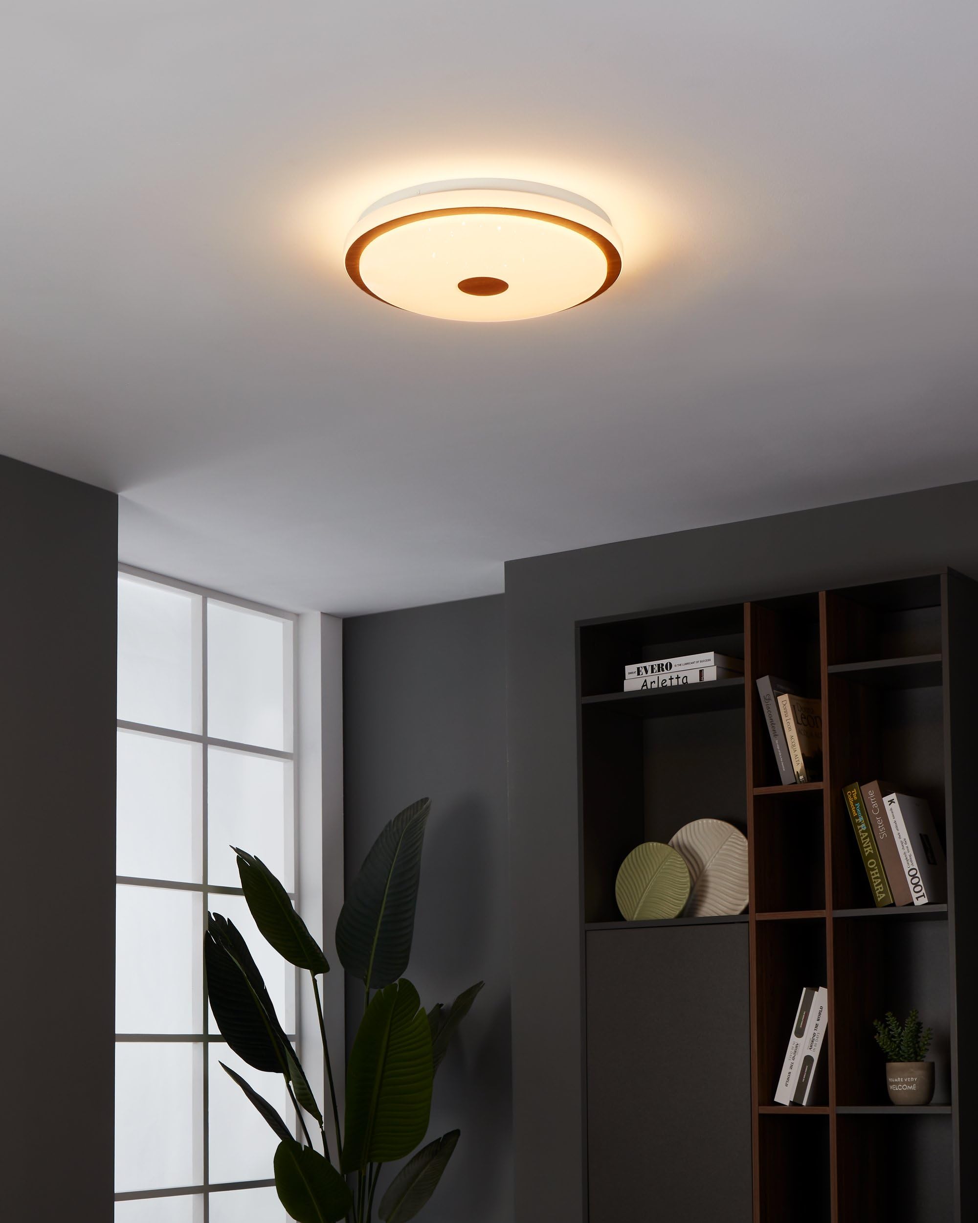 eglo-lanciano-1-led-deckenleuchte-dimmbar-mit-fernbedienung-38-cm-wei-braun image 4